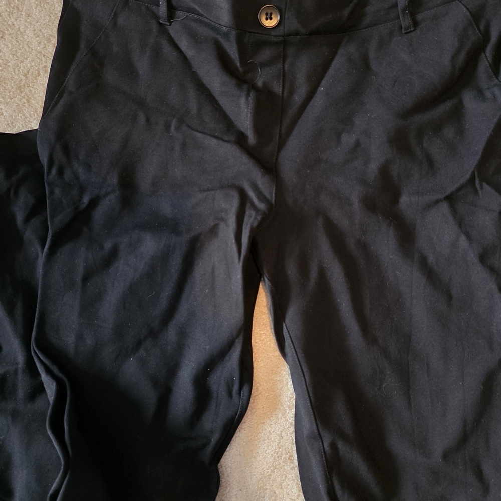 Betabrand Black Straight Leg Pants